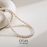 OSM  Pearl Necklace 9–10 mm with S925 Sterling Silver Clasp