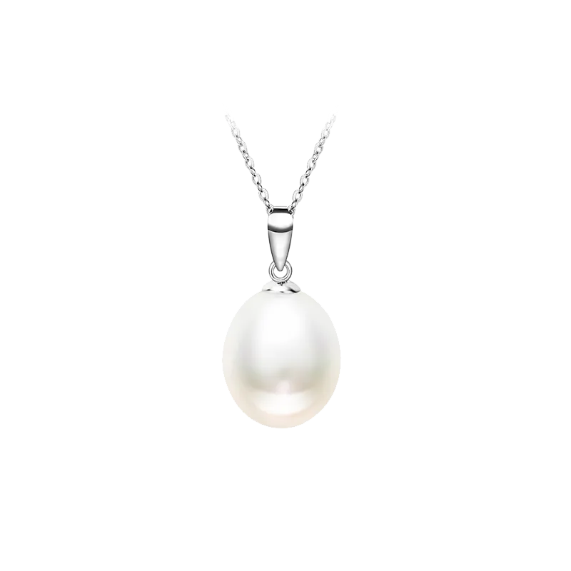 Seedless Pearl Necklace 10–11 mm  925 Silver