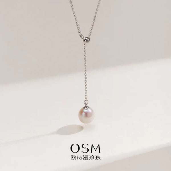 OSM Pearl Necklace 8–9 mm  925 Silver