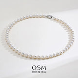 OSM Pearl Necklace 7–8 mm S925 Sterling Silver Clasp