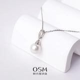 OSM Pearl 925 Silver Necklace 11-12 mm