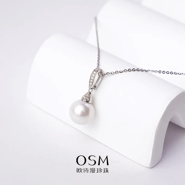 OSM Pearl 925 Silver Necklace 11-12 mm