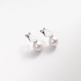 OSM Round Silvery White Earrings 10–11mm – S925 Silver