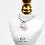 OSM White Pearl Necklace 10–11mm, S925 Silver