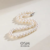 OSM Pearl Necklace with S925 Sterling Silver Clasp