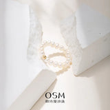 OSM 3–4mm Near-Round Elastic Ring Cord 6cm – 18K Gold