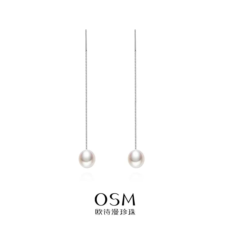 OSM Oval (Teardrop) Earrings 6–7mm – S925 Silver