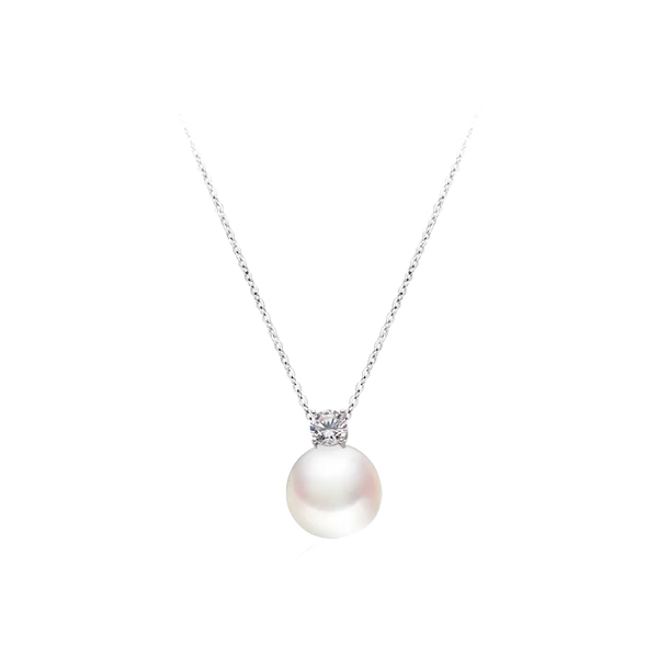 OSM White Pearl Necklace 10–11mm, S925 Silver