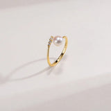 OSM Dome-Shaped Adjustable Ring 6–7mm – Gold Tone S925 Silver