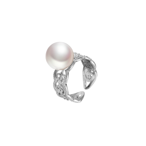 OSM Round Adjustable CZ Ring 11–12mm – Silvery White