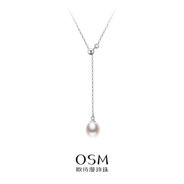 OSM Pearl Necklace 8–9 mm  925 Silver