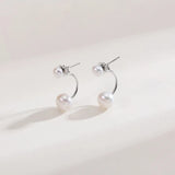 OSM Flat Round Silvery White Earrings 4–8mm – S925 Silver