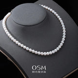 OSM Pearl Necklace 6–7 mm with S925 Sterling Silver Clasp