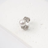 OSM Round Adjustable CZ Ring 11–12mm – Silvery White
