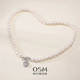 OSM Pearl Necklace 7–8 mm with S925 Sterling Silver Clasp