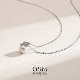 OSM Flat Round Ring & Adjustable Silver Chain Set 8–9mm – S925 Silver