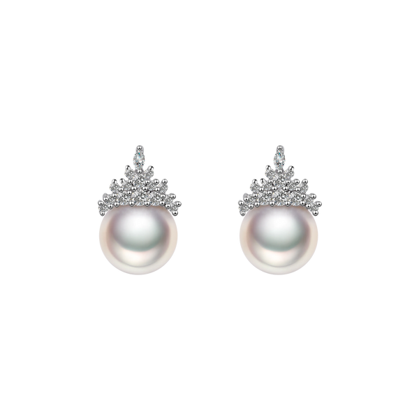 OSM Round Silvery Earrings 11–12mm – 925 Silver with Cubic Zirconia