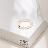 OSM 3–4mm Near-Round Elastic Ring Cord 6cm – 18K Gold