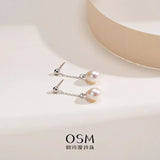 OSM Oval Earrings 7–8mm – S925 Silver