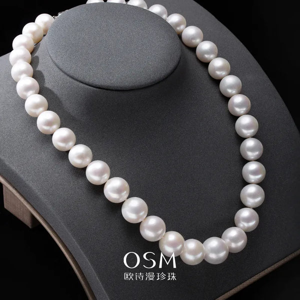 OSM Pearl Necklace 11–13 mm with S925 Sterling Silver Clasp
