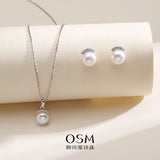 OSM Flat Round Ring & Adjustable Silver Chain Set 8–9mm – S925 Silver
