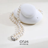 OSM Pearl Necklace 7–8 mm S925 Sterling Silver Clasp