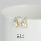 OSM Flat Round Earrings 6–7mm – Gold Tone, S925 Silver