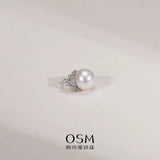 OSM Round Silvery Earrings 11–12mm – 925 Silver with Cubic Zirconia