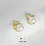 OSM Flat Round Earrings 6–7mm – Gold Tone, S925 Silver