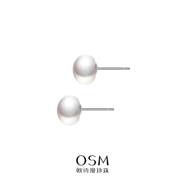 OSM  Flat Round Earrings Set – 6–7mm & 8–9mm