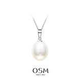 Seedless Pearl Necklace 10–11 mm  925 Silver