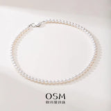 OSM Pearl Necklace 6–7 mm with S925 Sterling Silver Clasp