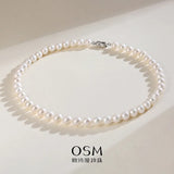 OSM Pearl Necklace with S925 Sterling Silver Clasp