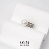 OSM Round Adjustable CZ Ring 11–12mm – Silvery White