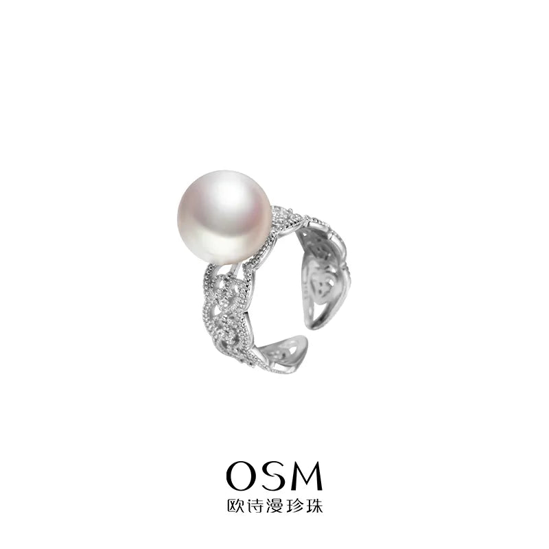 OSM Round Adjustable CZ Ring 11–12mm – Silvery White
