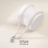 OSM Pearl Necklace 7–8 mm with S925 Sterling Silver Clasp
