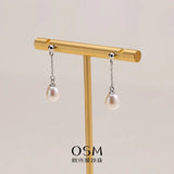 OSM Oval Earrings 7–8mm – S925 Silver
