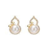 OSM Flat Round Earrings 6–7mm – Gold Tone, S925 Silver