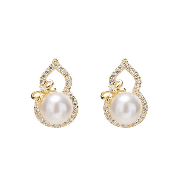 OSM Flat Round Earrings 6–7mm – Gold Tone, S925 Silver