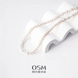 OSM White Pearl Necklace 5–8mm Nearly Round, 160cm