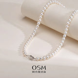 OSM Pearl Necklace 6–7 mm S925 Sterling Silver Clasp