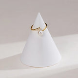 OSM Dome-Shaped Adjustable Ring 6–7mm – Gold Tone S925 Silver
