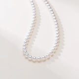 OSM White Pearl Necklace – 7–8mm Circular, S925 Silver