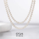 OSM Pearl Necklace 7–8 mm, 120 cm with Gold Alloy Clasp
