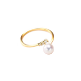 OSM Dome-Shaped Adjustable Ring 6–7mm – Gold Tone S925 Silver