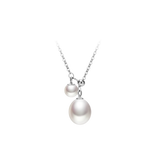 OSM Pearl Necklace 5–9 mm Oval (Teardrop) 925 Silver
