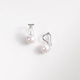 OSM Round Silvery White Earrings 10–11mm – S925 Silver