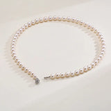 OSM White Pearl Necklace 7–8mm Near-Circular 9K Gold