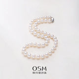 OSM Pearl Necklace 9–10 mm with S925 Sterling Silver Clasp