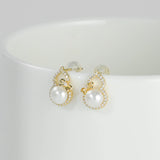 OSM Flat Round Earrings 6–7mm – Gold Tone, S925 Silver